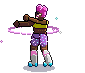 Kiki landing Glitter Bomb