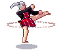 Roxy landing Heel Spin